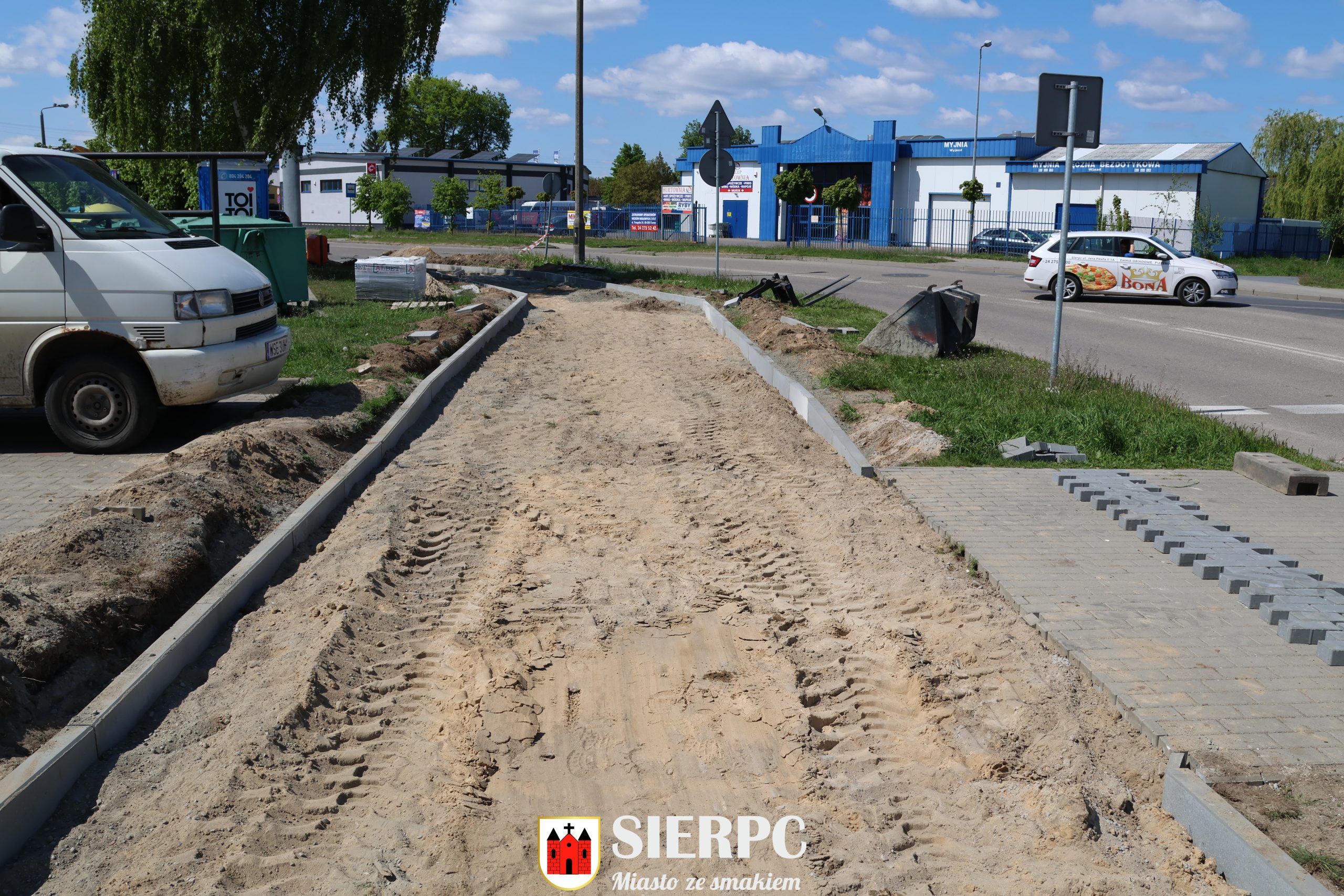 Remont chodnika przy ul. Paderewskiego w Sierpcu