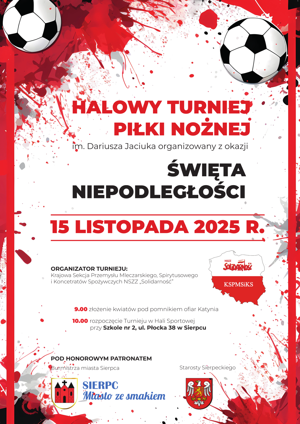 Plakat graficzny Halowy Turnie Piłki Nożnej